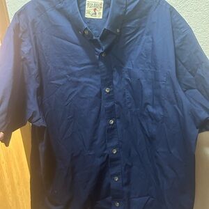 RedHead Men's Casual Button Down Shirt - Navy Blue